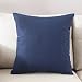 TAOSON Home Decorative 100% Cotton Canvas Square Throw Pillow Cover Cushion Case Solid Pillowcase with Hidden Zipper Closure Multiple Colors (18"x18"(45x45cm),Navy Blue)