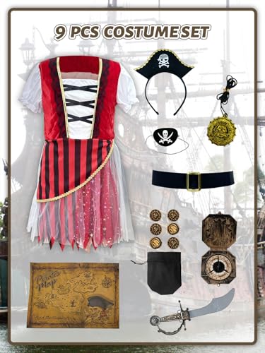 Disfraz pirata para niñas Halloween miniatura 4