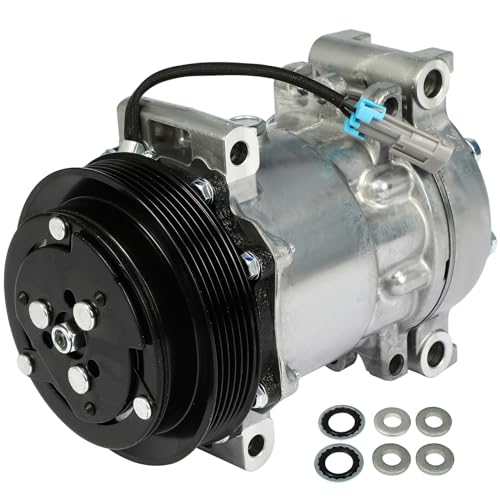 Image of ECCPP AC Compressor for Chevrolet C1500 C2500 C3500 K1500 K2500 K3500 Suburban 1500 Tahoe 5.7L 1996-1999 AC Compressor with Clutch