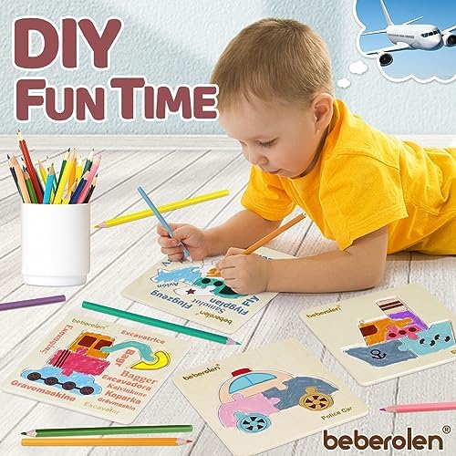 Wooden Puzzles for Toddlers 1-3 Year Old Montessori Sensory Toys for 1+ Baby Boys Girls Vehicle Puzzle Gift Kids Educational Learning Toy 6 51ZIlsFF0sL. AC