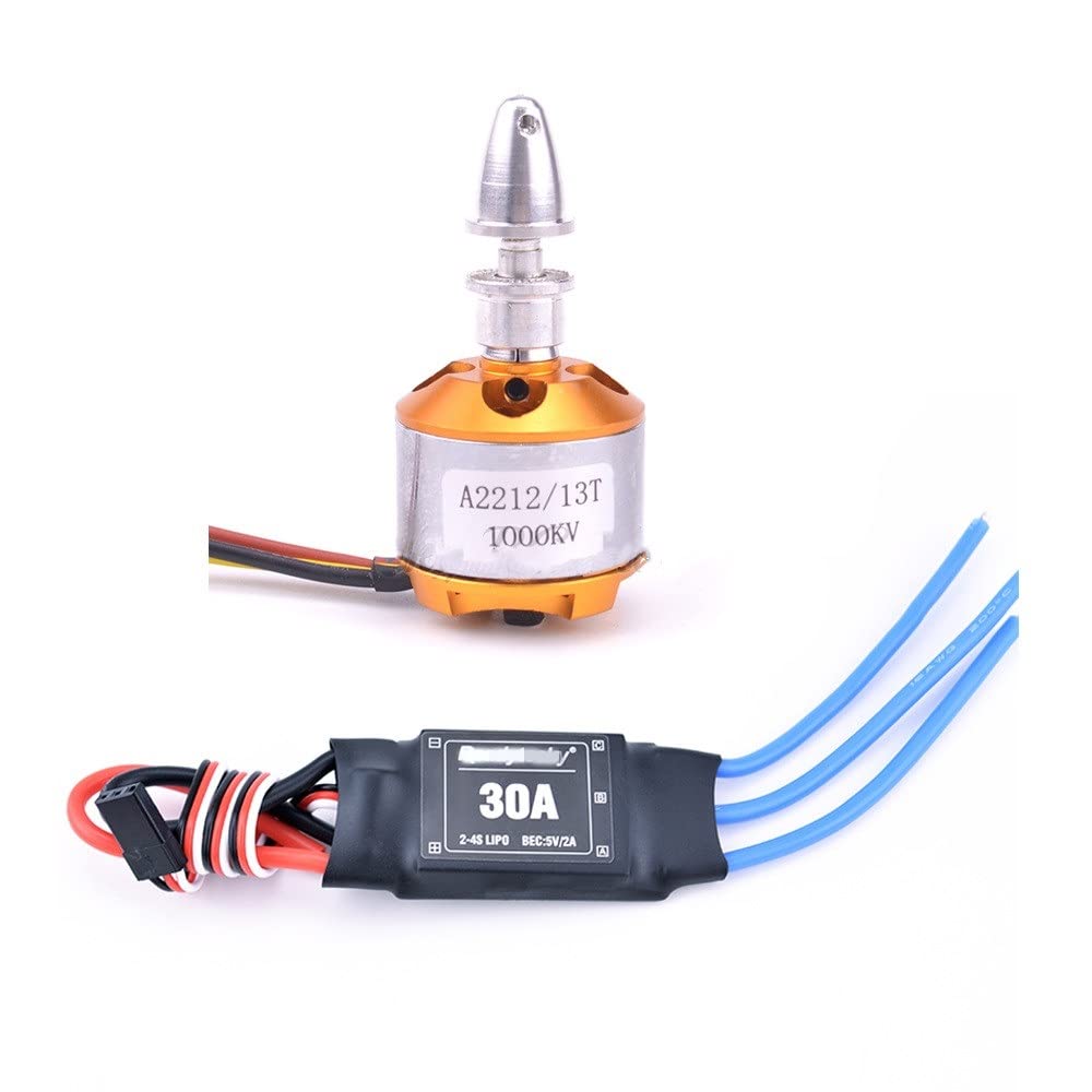 A2212 2212 1000KV 1400KV Brushless Outrunner Motor 30A / 40A Brushless ESC for DIY RC Flugzeuge Quadcopter Hexacopter Multirotor (Color : 1000KV Motor and 30A-01)