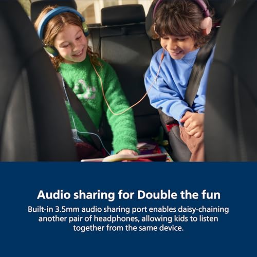 Philips TAK2000MP Casque Supra-auriculaire Pliable pour Enfants de la série 2000 - Volume limité, Partage Audio, câble 3,5 mm et USB-C Inclus - Violet Magenta