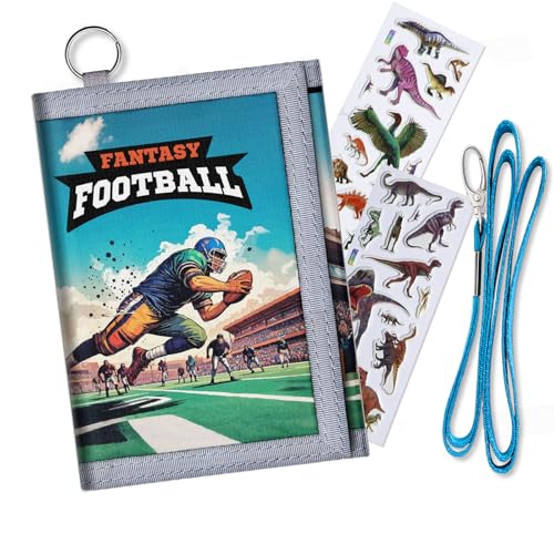 Kids Wallet for Boys,Boys Wallet for Kids Ages 5-7,4-10,Coin Pocket, Toddler Wallets(American football)2