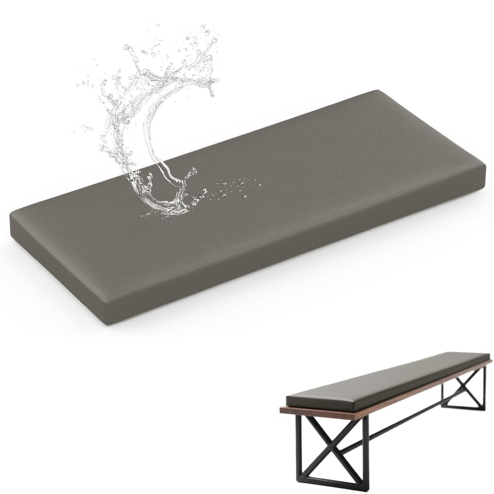 Banc de bière rembourré avec housse de siège confortable et coussin en cuir