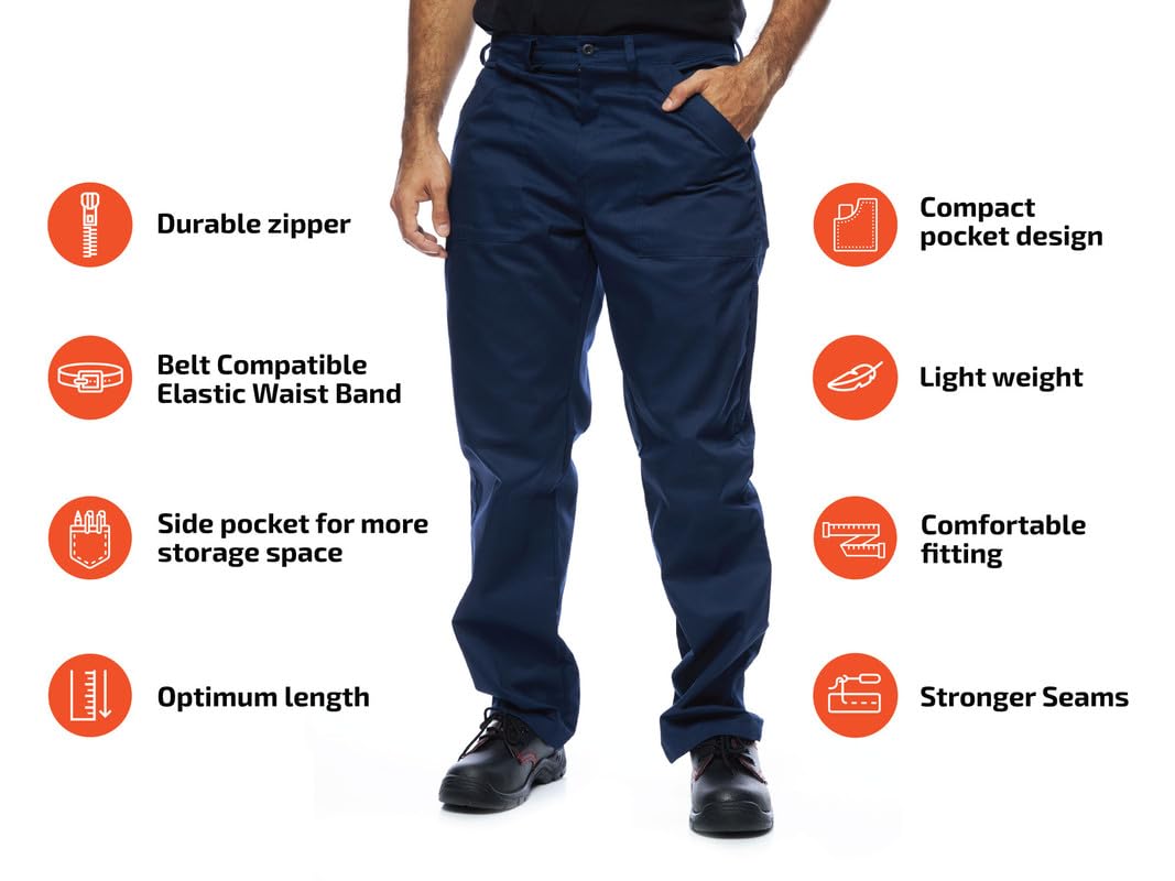 MAZALAT work wear Pantalones de Trabajo para Hombres, Pantalones de Seguridad, Pantalones de Trabajo de Modelo Clásico, Pantalones cargo, Ropa de Trabajo
