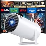 Anytrox Mini Projector [Built-in App & 2026 Upgraded &1080P] Support Auto Keystone, Portable Projector with WiFi and Bluetooth, 180 Adjustable Fit for Home Theater/Outdoor/TV Stick/iPhone