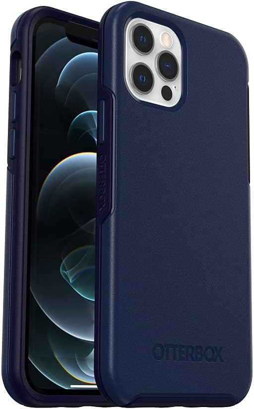 OtterBox Symmetry+ Case for iPhone 12 Pro Max with MagSafe, Shockproof, Drop Proof, Protective Thin Case, 3X Tested to Military Standard, Blue