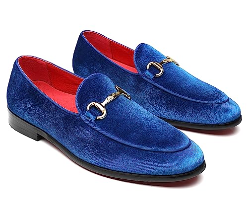 Image of Men's Velvet Loafers Wedding Party Prom Homecoming Shoes