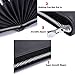 boshiho RFID Blocking 24 Slot Credit Card Holder Wallet Real Leather Multi Card Organizer Wallet with Zipper (Black)