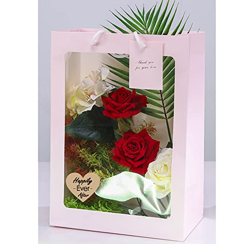 Hybsk Heart Happily Ever After Stickers Kraft 1.5 Inchtotal 500 Labels Per Roll (Kraft Paper) #TOP5