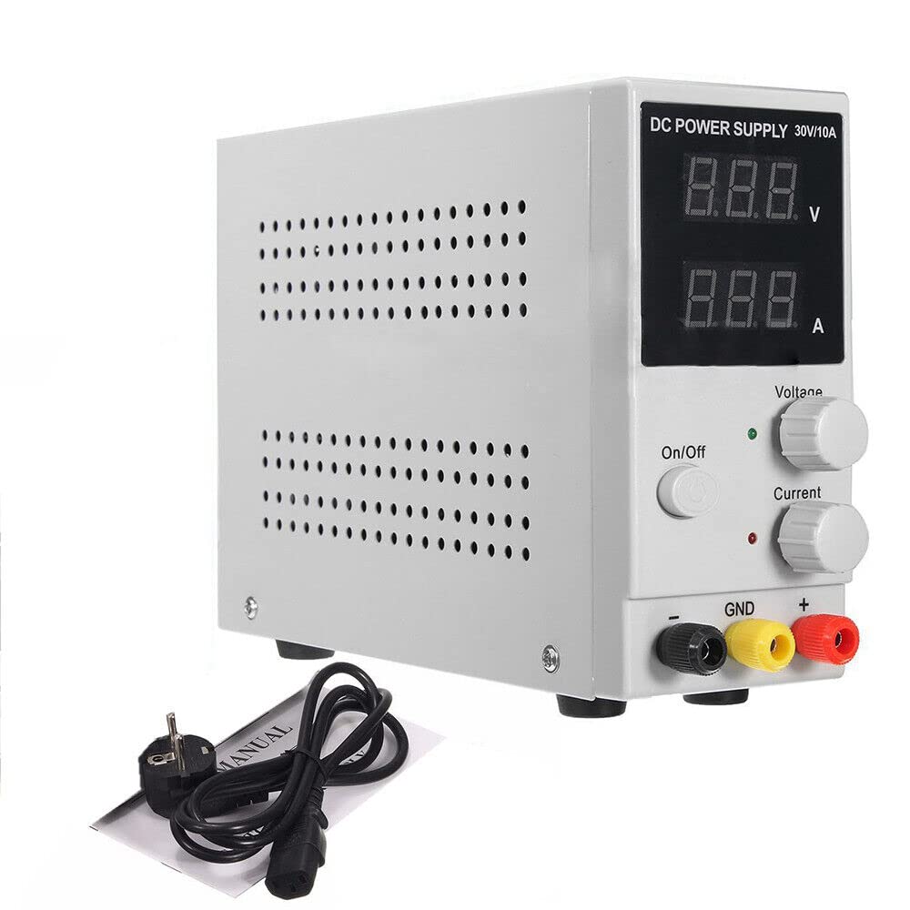 Regulated DC Power Supply 0-30 V 0-10 A - Fuente de alimentación de CC ajustable de 220 V Fuente de alimentación conmutada digital para espectrofotómetro y reparación de equipos de laboratorio