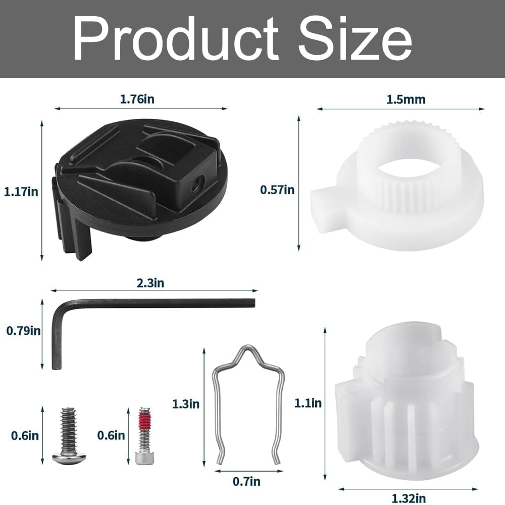 Shower Handle Adapter Kit Replacement for 116653, Compatible with Moen Posi-Temp Single Handle Tub/Shower Faucet Valve Cartridge,Shower Handle Replacement Part (116653) Adapter Kit, Plastic