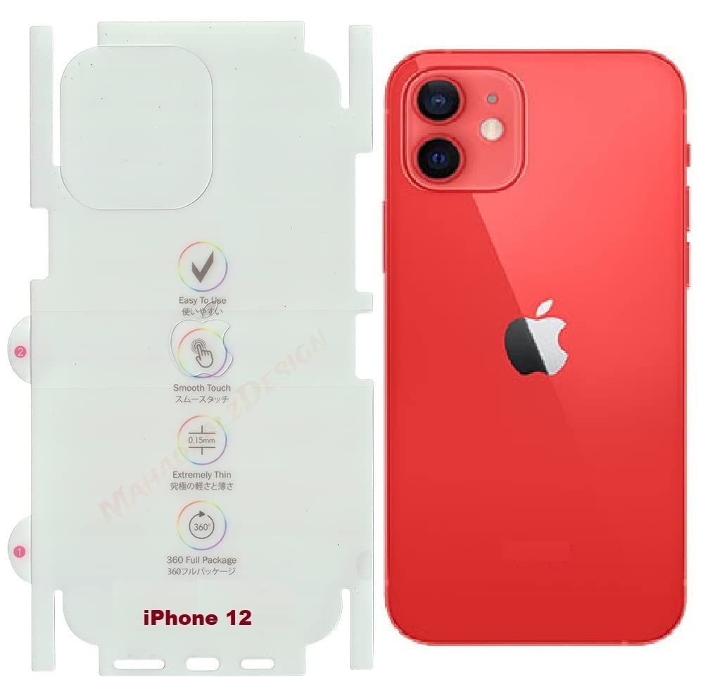 MahadealzDesign Thermoplastic Polyurethane Back Screen Protector Unbreakable Membrane Scratch Guard Transparent Protective Compatible With Iphone 12 (B0BR84MWYX) Amazon Price History, Amazon Price Tracker
