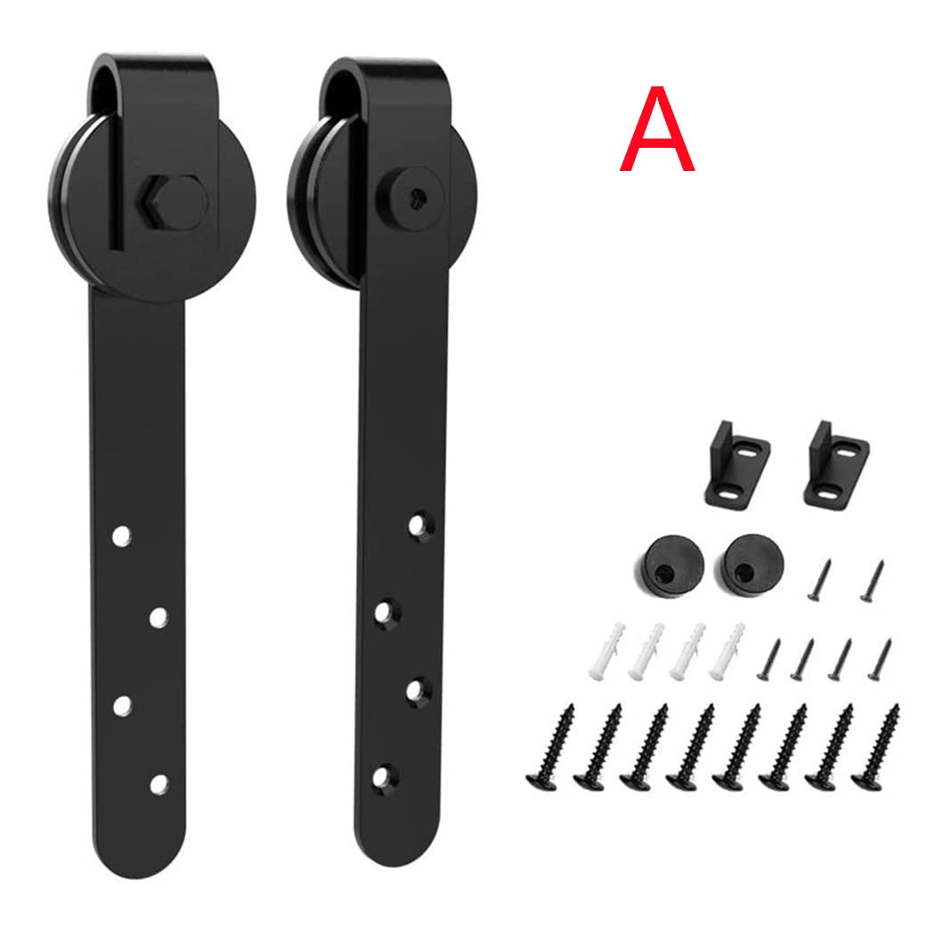 Mini Sliding Barn Door Hardware Kits for Cabinet Doors Rail Set Smooth Silent Roller for Single,Smooth Gliding