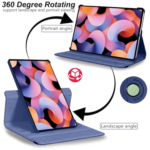 Image of Flip Cover for Xiaomi Mi Pad 6 (11 inch) 360 Degree Rotating Stand Case Cover (Blue)