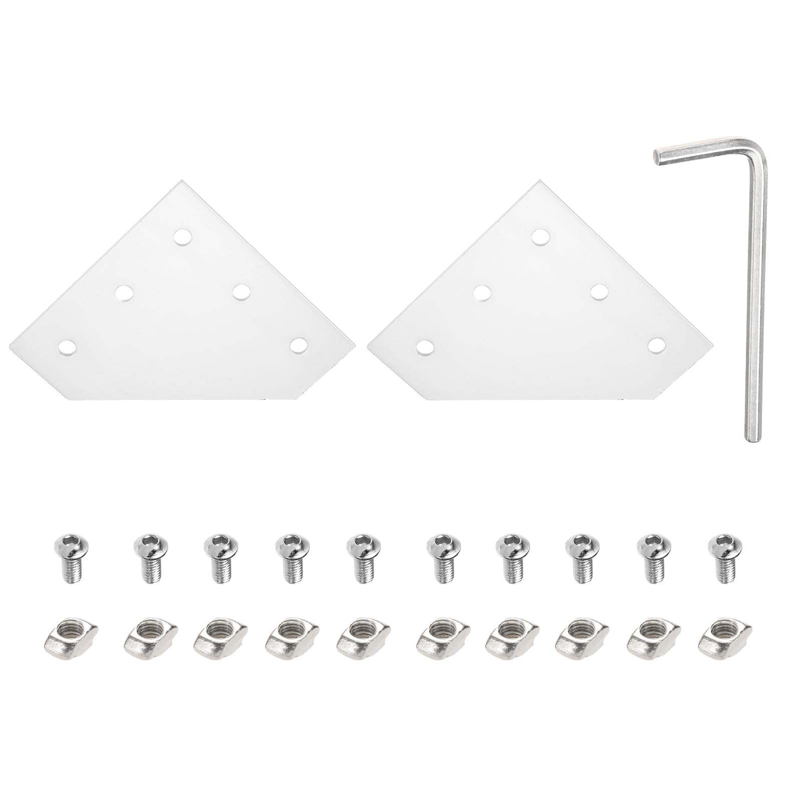 Connecteur d'angle en L 3030 avec écrous en T et vis plaque d'extrusion aluminium