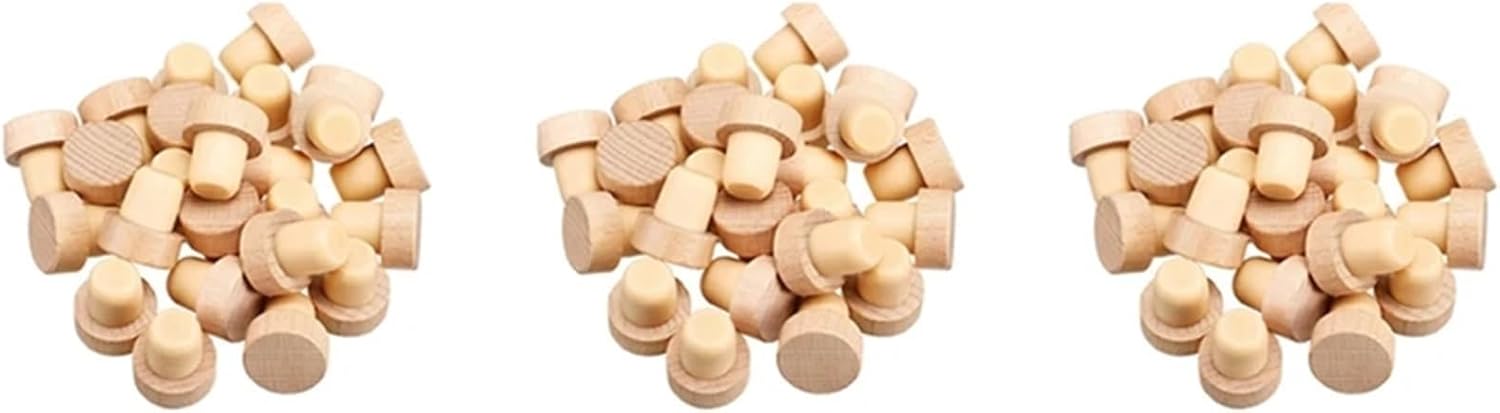 Natural Wood Wine Corks 90 Pcs Wine Bottle T Shaped Wooden Stopper Reusable