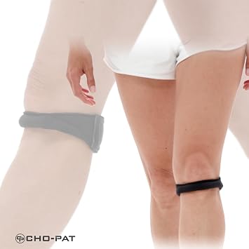 Cho-Pat Original Knee Strap, Patella Support for Runners Knee, Jumpers Knee, Osgood Schlatters, and Chondromalacia, Black, XX-Large