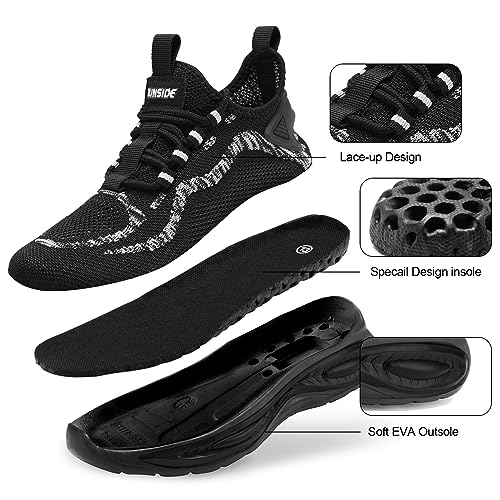 runside boys girls sneakers lace up kids tennis shoes for walkingrunning lightweight breathable gym shoes outdoor little kidbig kid