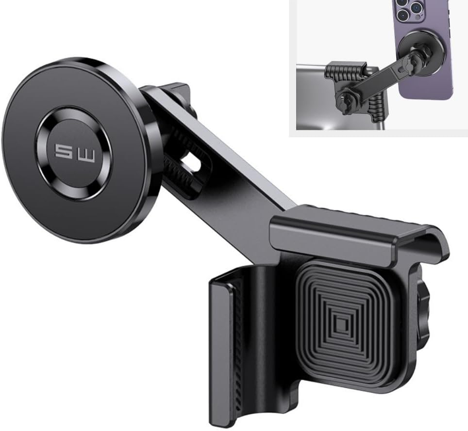 qixiang Tesla Phone Mount, Magnetic Car Phone Holder for Tesla Model 3/Y Accessories Fits for All iPhone & Android Phones - with Magnetic Ring