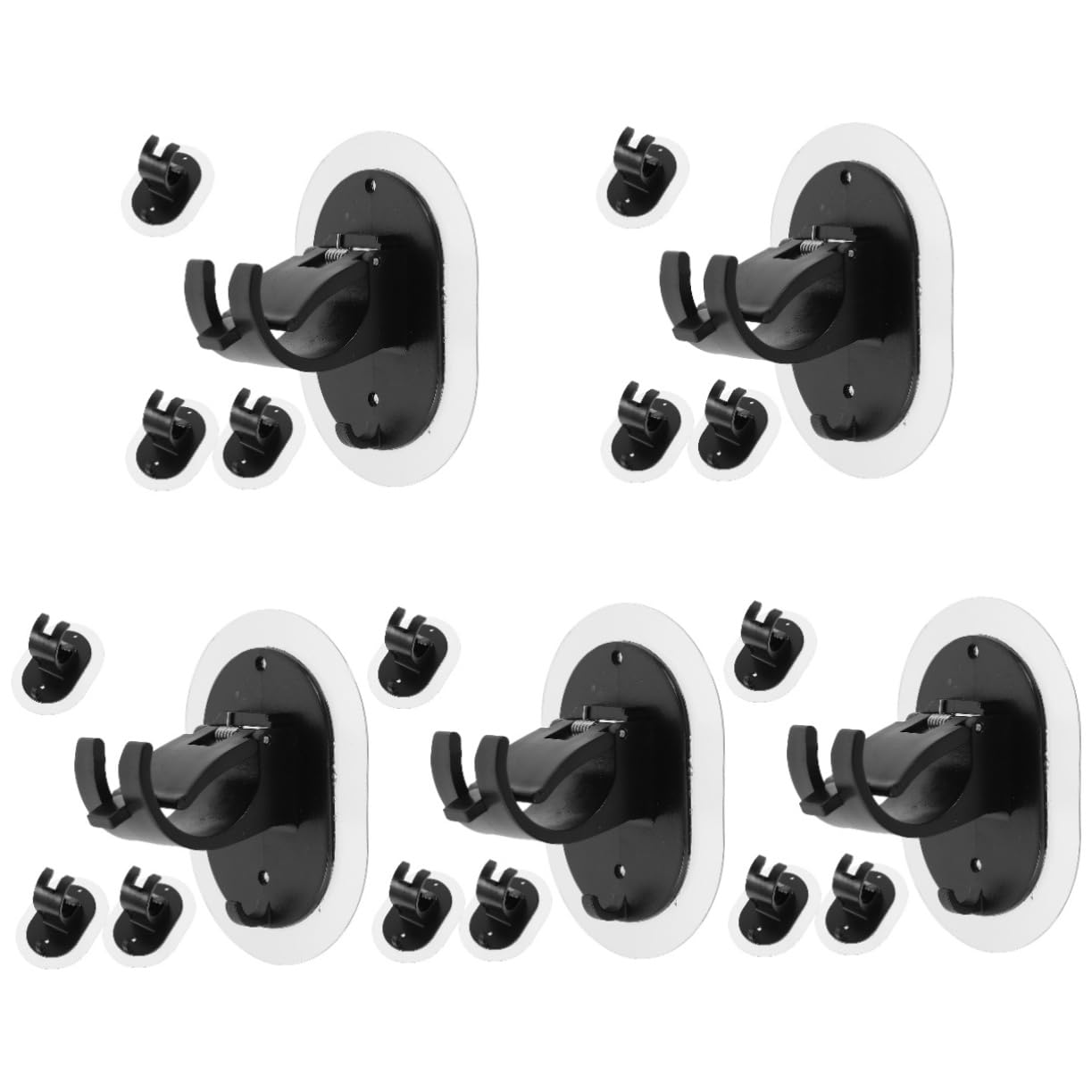 Alipis 20pièces Support De Rideaux Auto-adhésif Plastique De sans Perçage pour De Rideaux Accessoires De Et Décoration Intérieure
