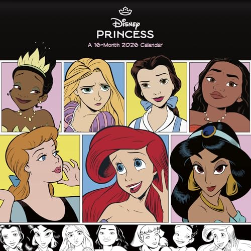 2026 Disney Princess Mini Wall Calendar