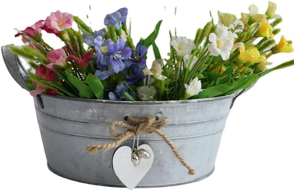 Metal Pitcher Flower Holder Farmhouse Home Decor for Centerpieces Living Room