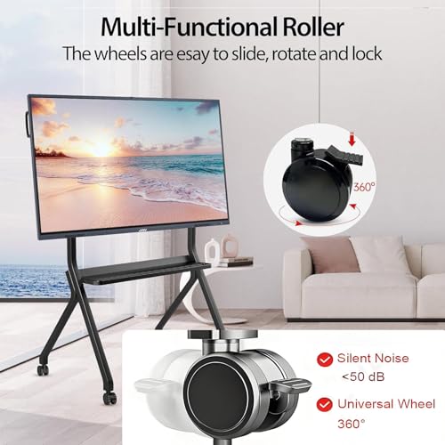 Soporte móvil para pantallas 55-100" ajustable con ruedas miniatura 2