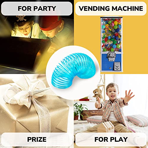 Entervending Coil Spring Toy - 100 Pcs Coil Spring - Party Favors for Kids - Easter Egg Fillers - Goodie Bag Supplies - Pinata Stuffers - Bulk Gifts for Kids - Classroom Prizes