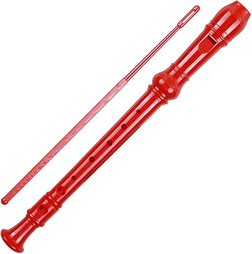 Grabadora soprano Flauta Descant Flauta Flauta Flauta 8 agujeros ABS Clarinete estilo alemán Flauta C clave con tabla de dedos Instrucciones con