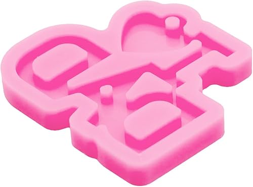 Miniatura 4 de Moldes de silicona súper brillantes para llavero con texto en inglés "I Love Dad", molde de resina para bricolaje, dijes de joyería, manualidades,