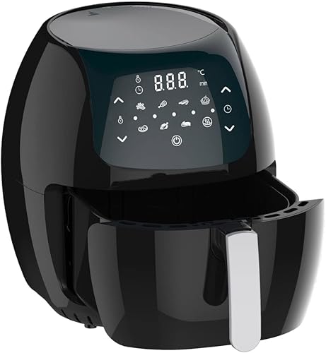Freidora de aire de 7.4 cuartos de galón, freidora de aire para horno, freidora eléctrica de aire caliente, cocina sin aceite, cesta antiadherente,