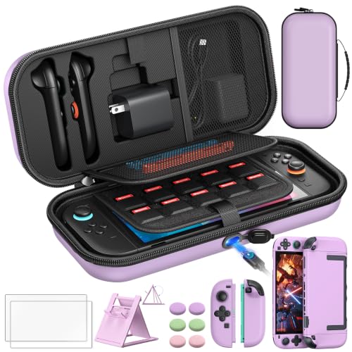 Image of [Charge inside] Carrying Case for Nintendo Switch 2 2025 / Switch OLED with Adapter and for Joy Cons Storage, Travel Case with Clear Protective Case for Switch 2 Console