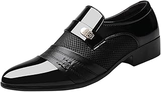 Leather Suit Shoes for Men Fashion Modern Business Slip On Oxfords Work Wedding Formal Dress Shoes