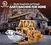 RAJ GHARANA METALS Metal Automatic Aarti Machine for Home - Small Arti Machine for House Temple - Atri Machine with Drum, Bells with Adjustable Arti Tempo/Rhythm - Ideal Gift for All Occasion, Gold