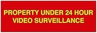 Vista 19 de Signs ByLITA Basic Property - Señal de video bajo vigilancia de 24 horas (plata cepillada) - Mediano