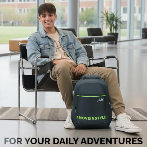 Image of SKYBAGS Dune Backpack | Premium Diamond pattern fabric | Upto 17 inch Laptop Portection | 02 Compartment | For Office and Casual Unisex Men Women Boys Girls