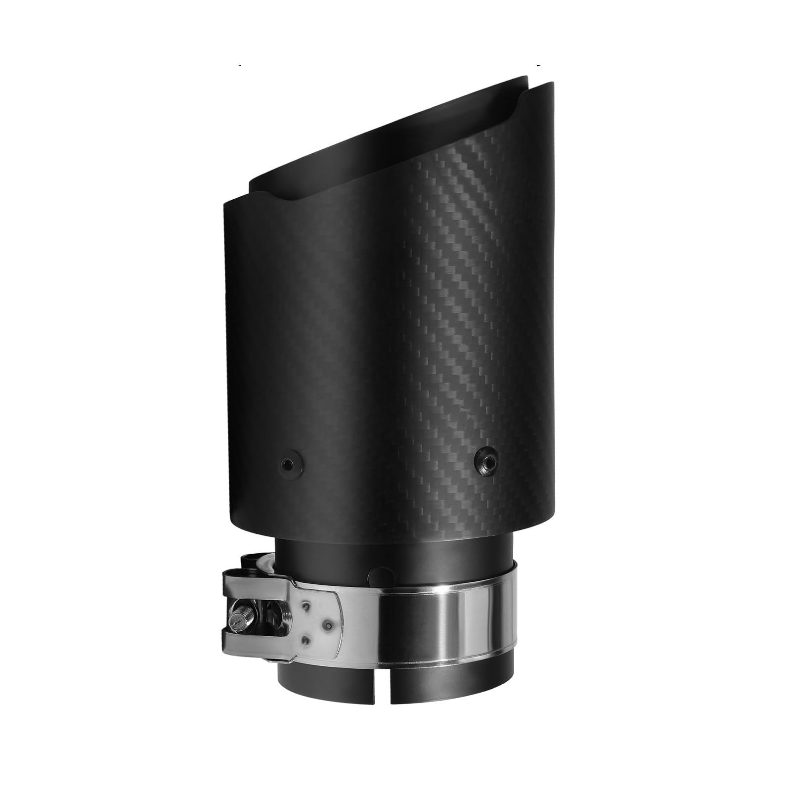 63 mm (2,5") wlot końcówek wydechowych ze stali nierdzewnej i włókna węglowego Wylot powietrza w samochodzie Wylot powietrza 89 mm (3,5 cala) - Zestaw 2 szt. (czarny mat)