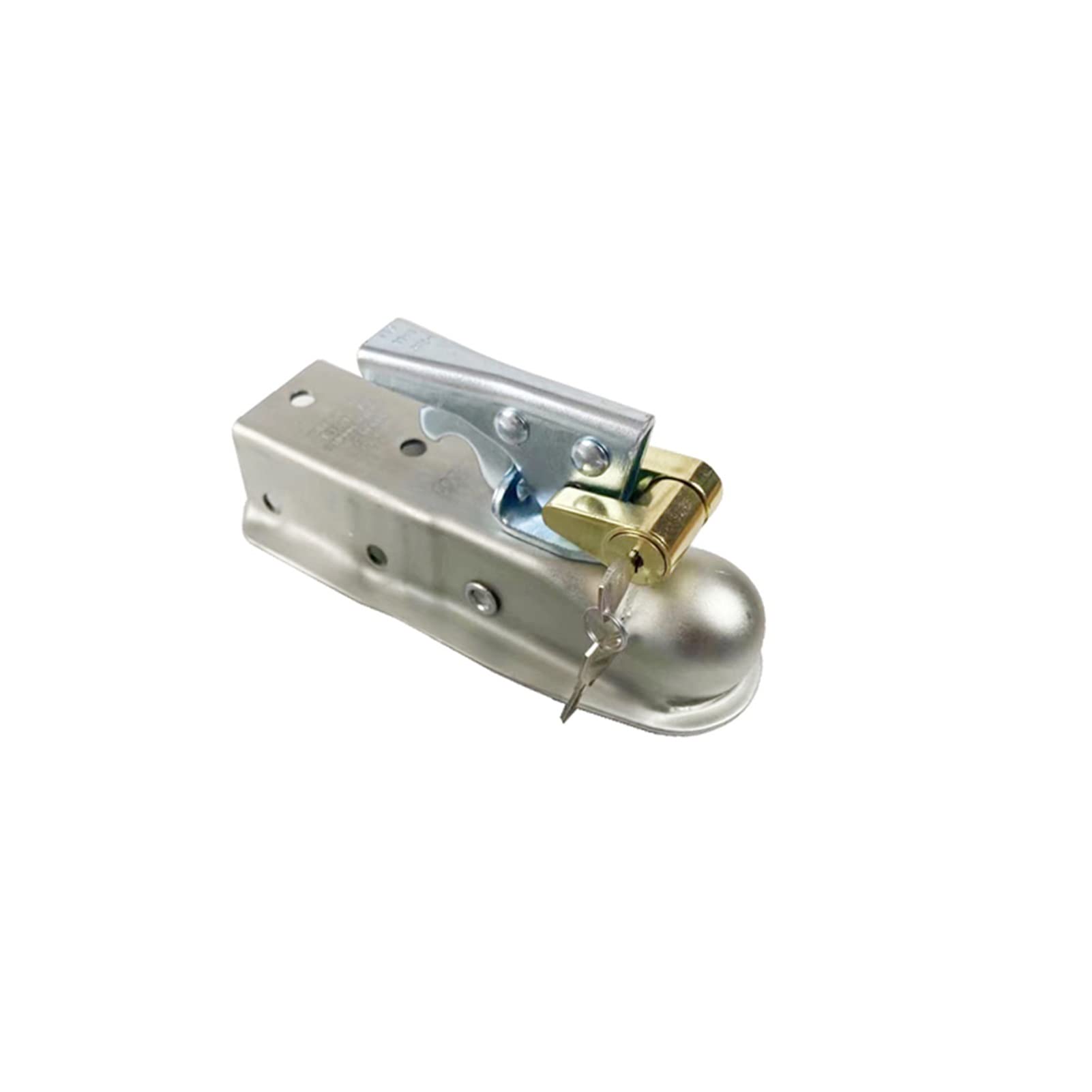 Mocowanie zaczepu przyczepy 1-7/8"X 2" Sprzęg kulowy przyczepy CAP 2000 LBS Łącznik tylny zaczepu Prosty język Części do przyczep kempingowych Akcesoria do przyczep kempingowych (kolor: z blokadą,