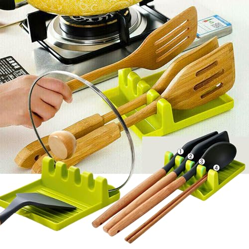 Suporte Descanso para Talheres e Tampa de Panela Pegadores e Utensílios de Cozinha Até 4 Itens e Mai
