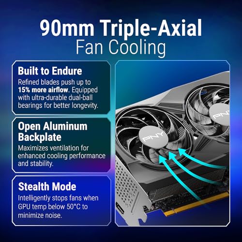 Image of PNY GeForce RTX 5070Ti 16GB OC Triple Fan Gaming Graphics Card DLSS 4 - VCG5070T16TFXPB1-O