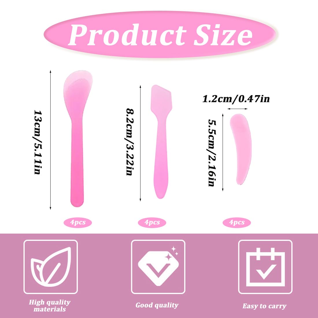 Set e kit da trucco, 12 pezzi di spatola per il trucco in plastica, spatola per crema mini cucchiaio per maschera cosmetica raschietto per lavaggio (colori casuali)