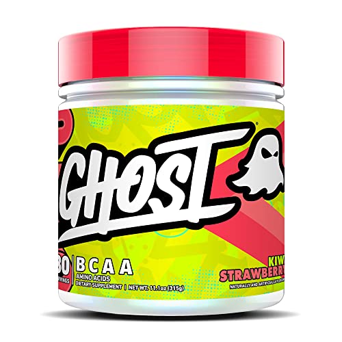 Ghost Bcaa Amino Acids, Kiwi Strawberry - 30 Servings - Sugar-Free Intra And Post Workout Powder & Recovery Drink, 7G Bcaa - Muscle Growth & Endurance- Soy & Gluten-Free, Vegan #TOP28