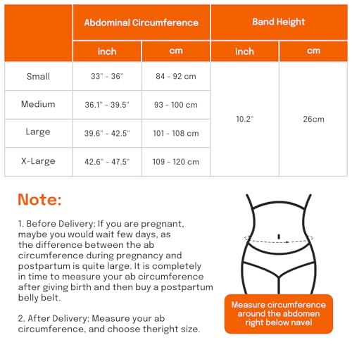 Trendyline TDSP00009-B-XL Postpartum Belly Band,C Section Belly Binder Wrap,Abdominal Binder Post Surgery Girdle,Tummy Tuck Postpartum Essentials Waist Trainer Black thumb #1