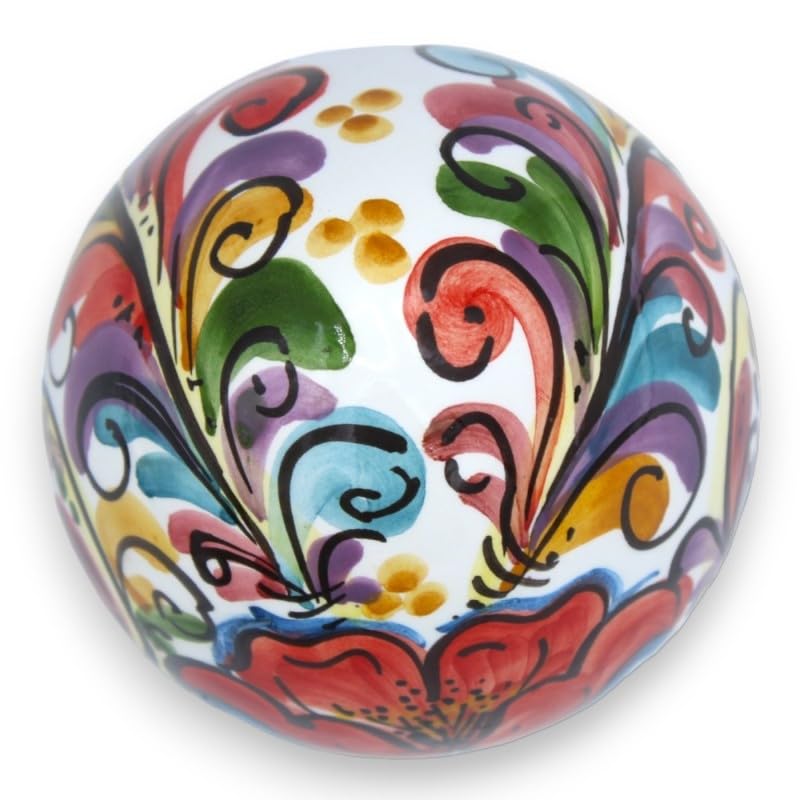 Oeuf en céramique Caltagirone objet déco baroque SICILIA BEDDA CAPACI 12cm - 3