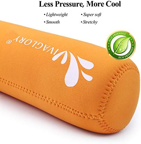 VIVAGLORY Neoprene Water Bottle Holder for Walking, with Adjustable Shoulder Strap, Fits Bottle with Diameter in 7.1-8.2cm