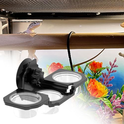 Reptile Ledge Reptile Food Dish Saugnapf Feeder Futternapf Terrarium Schüssel für Eidechse Schildkröte Chamäleon Tank Zubehör-3