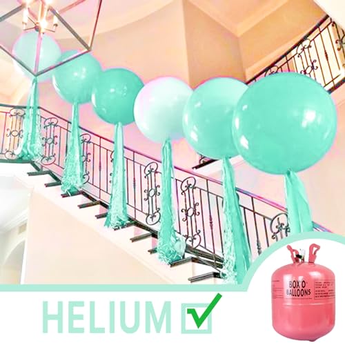 Image of PartyWoo Mint-q03 4pcs 36 inch Balloons, Ice Cream Theme, Latex, Jumbo, for Birthday, Wedding Decorations