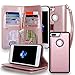 Navor Magnetic Detachable Wallet Case [RFID Protection] [10 Card Pockets] [3 Money Pockets] Compatible for iPhone 7 Plus JOOT-3L Series - Gold (IP7P3LGD)