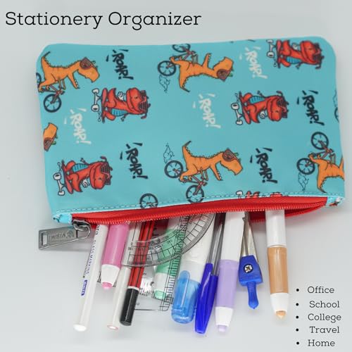 Image of VISMIINTREND Printed Flat Pouch - All Ages Boys & Girls Ideal for School, Office, and Travel